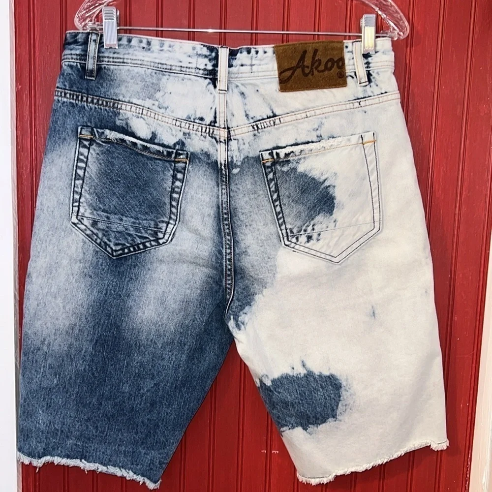 AKOO Acid Wash Denim Jean Shorts 32